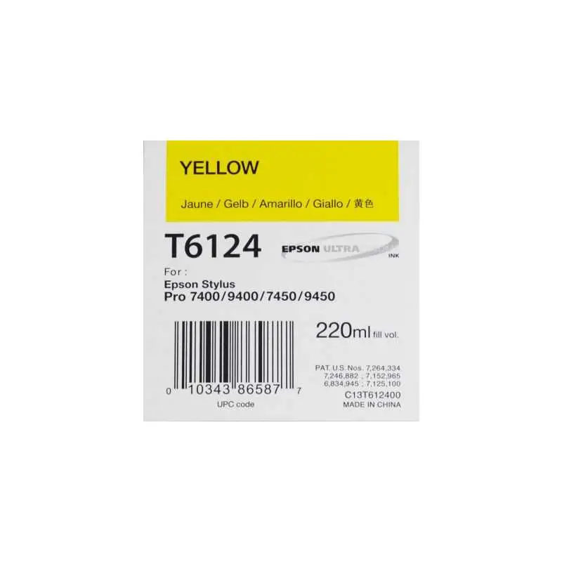 Epson T6124 Jaune Cartouche d'encre d'origine