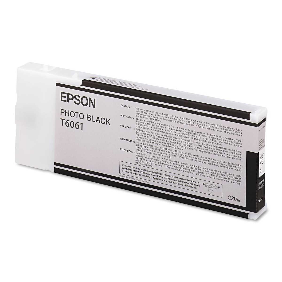 Epson T6061 Photo noir Cartouche d'origine au meilleur prix Epson T6061 Photo noir Cartouche d'origine au meilleur prix