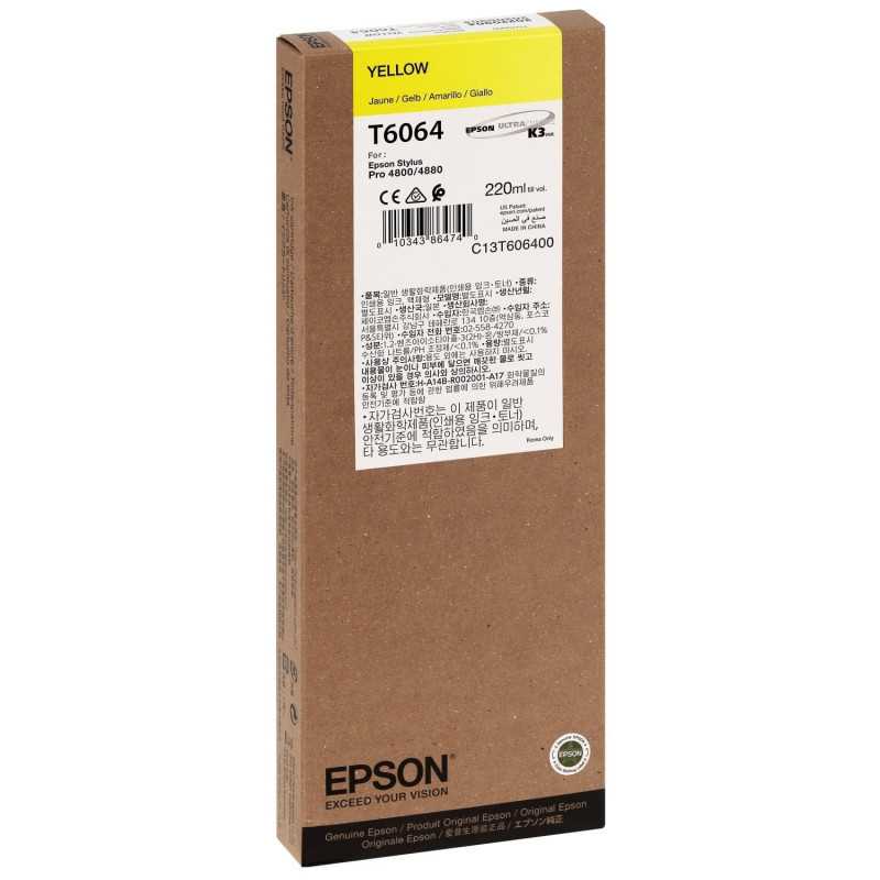 Epson T6064 Jaune Cartouche d'encre d'origine au meilleur prix