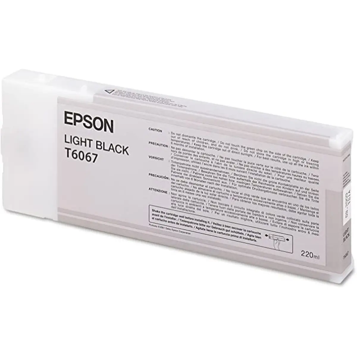 Epson T6067 Noir clair Cartouche d'encre d'origine