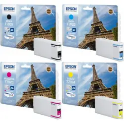 Epson T7021XL/T7022XL/T7023XL/T7024XL Tour Eiffel Pack de 4 cartouches d'origine