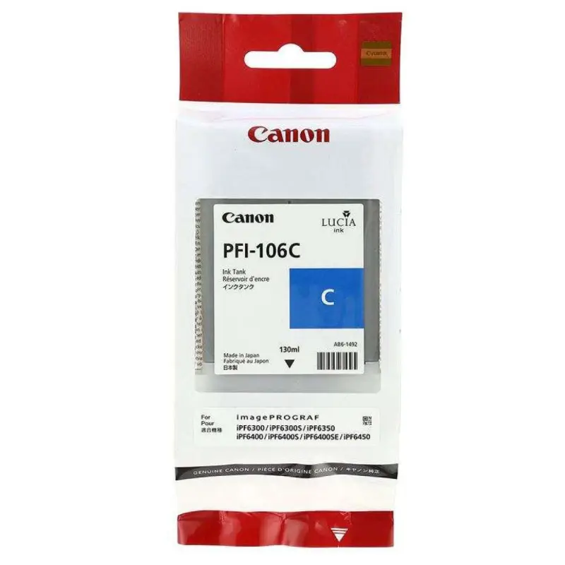 Canon LUCIA PFI-106C Cyan Cartouche d'encre d'origine