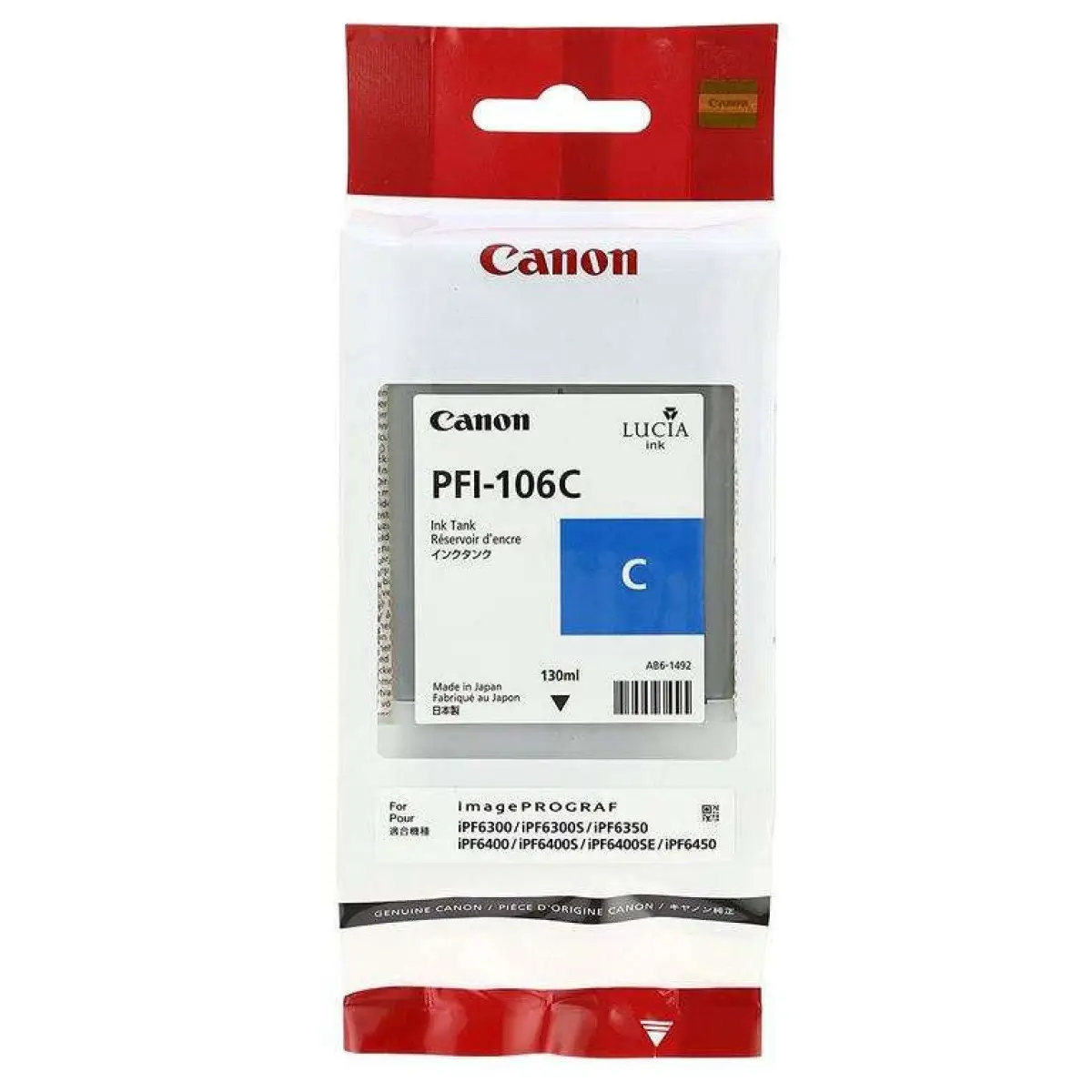 Canon LUCIA PFI-106C Cyan Cartouche d'encre d'origine