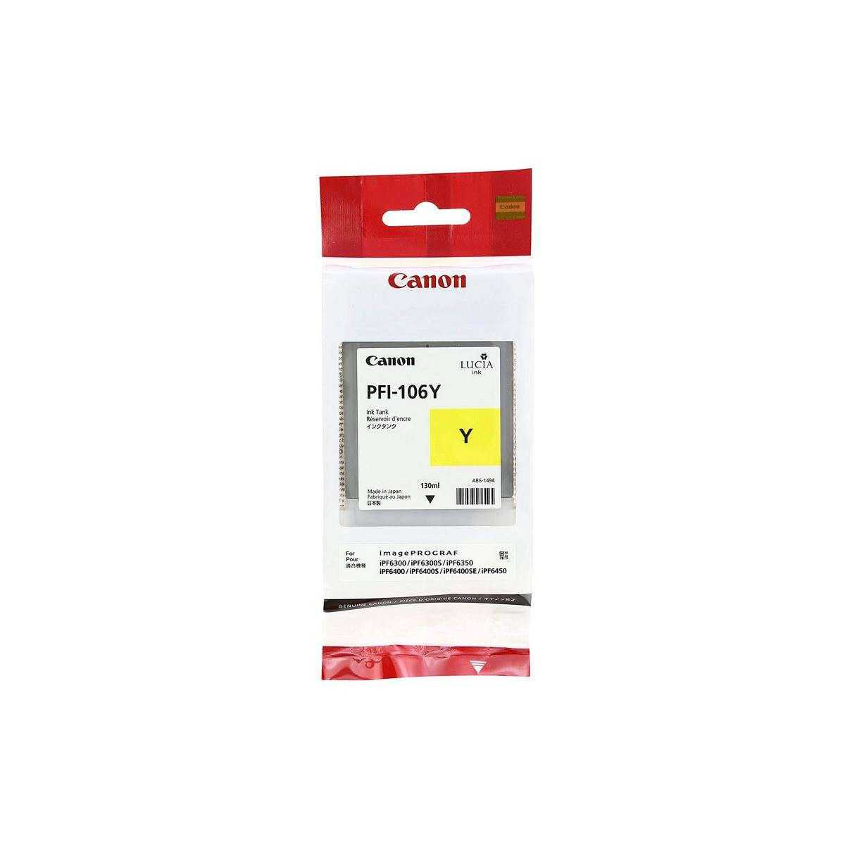 Canon LUCIA PFI-106Y Jaune Cartouche d'encre moins chère Canon LUCIA PFI-106Y Jaune Cartouche d'encre moins chère