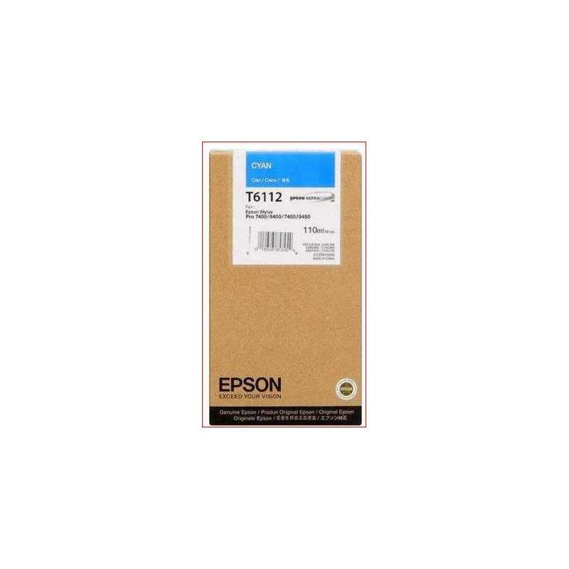 Epson T6112 Cyan Cartouche d'encre d'origine